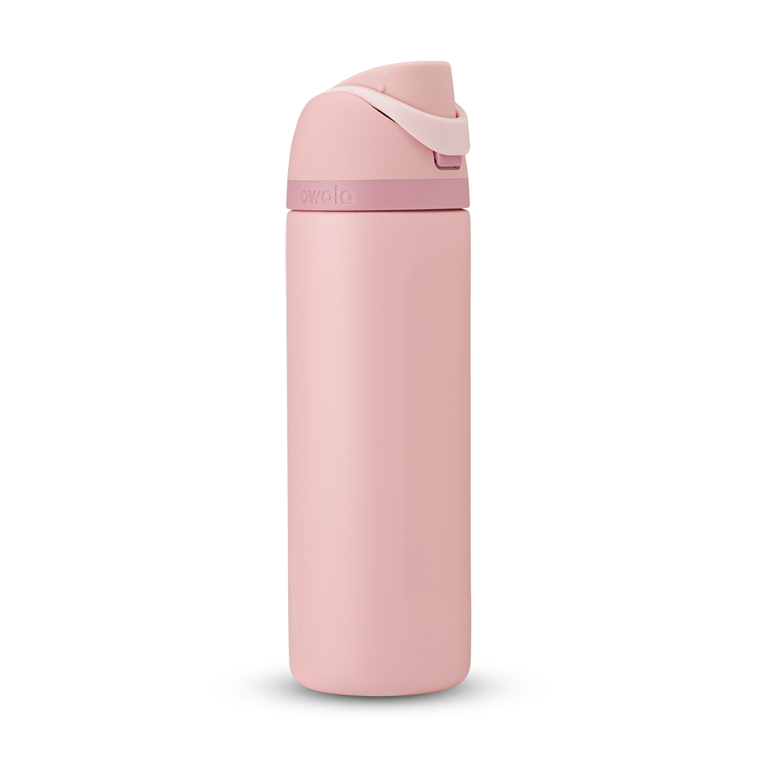 24Oz Rose Quartz Stainless Steel Freesip